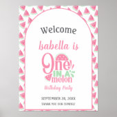 Wassermelone in einem Melon-Poster Begrüßungszeich Poster (Vorne)