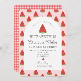 Wassermelone in einer Melone 1. Geburtstag Einladung