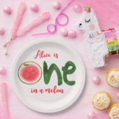 Wassermelone in einer Melone ersten Geburtstag Pappteller (Party)