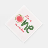 Wassermelone in einer Melone ersten Geburtstag Serviette (Ecke)