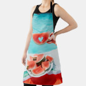 Wassermelone in Scheiben auf weißem Papier Schürze (InSitu)