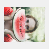 Wassermelone in Scheiben Fleecedecke (Vorderseite (Horizontal))