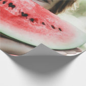 Wassermelone in Scheiben Geschenkpapier (Ecke)