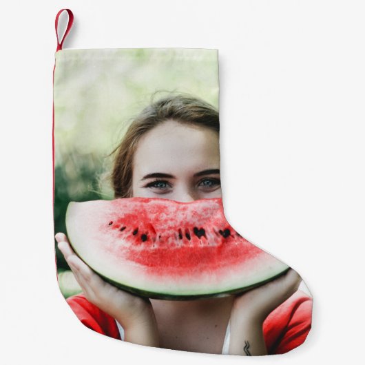 Wassermelone in Scheiben Kleiner Weihnachtsstrumpf (Vorderseite)