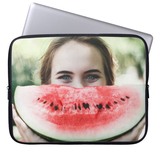 Wassermelone in Scheiben Laptopschutzhülle (Vorderseite)