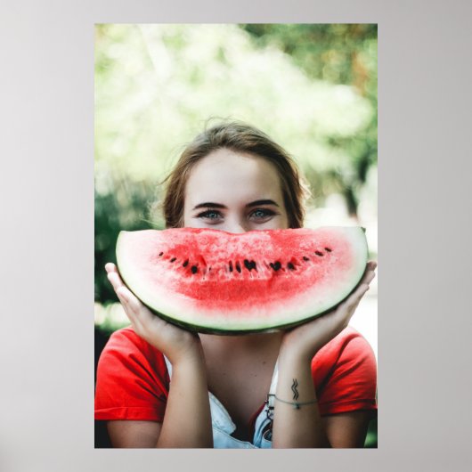 Wassermelone in Scheiben Poster (Vorne)
