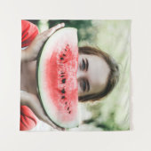 Wassermelone in Scheiben Wandteppich (Vorderseite (Horizontal))
