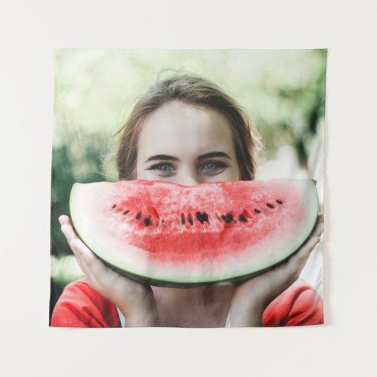 Wassermelone in Scheiben Wandteppich (Vorderseite)