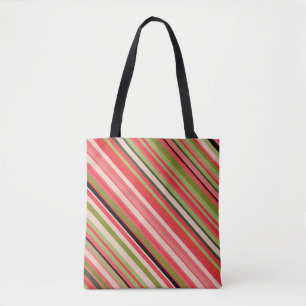 Wassermelone-Inspirierte Streifen-Muster-Tasche Tasche