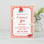 Wassermelone Kariert Flat Card (Stehend Vorderseite)