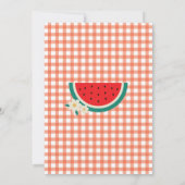 Wassermelone Kariert Flat Card (Rückseite)