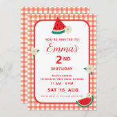 Wassermelone Kariert Flat Card (Vorne/Hinten)