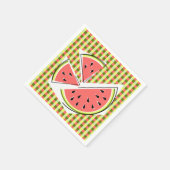Wassermelone Karo Napkins Papier Serviette (Ecke)