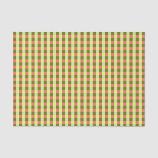 Wassermelone-Karo-Papiertaschentuch Seidenpapier (Vorderseite)
