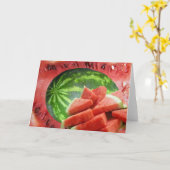 Wassermelone Karte (Gelbe Blume)