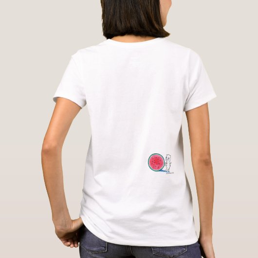 Wassermelone Katze 2 T-Shirt (Rückseite)