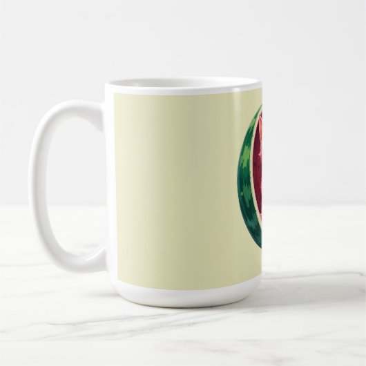 Wassermelone Katze Kaffeepause Kaffeetasse (Links)