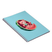 Wassermelone Katze Kaffeepause Notizblock (Rechte Seite)