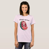 Wassermelone Katze Kaffeepause T-Shirt (Vorne ganz)