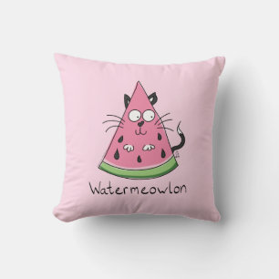 Wassermelone Katze Niedlich Kinder Kissen