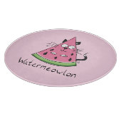 Wassermelone Katze Niedlich Kinder Schneidebrett (Ecke)