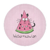 Wassermelone Katze Niedlich Kinder Schneidebrett (Vorderseite)