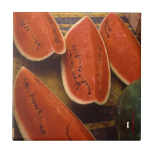 Wassermelone Keramikfliese (Vorderseite)