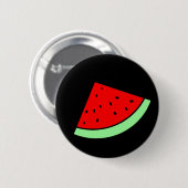Wassermelone-Knopf (DUNKEL) Button (Vorne & Hinten)
