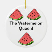 Wassermelone Königin Keramikornament (Hinten)