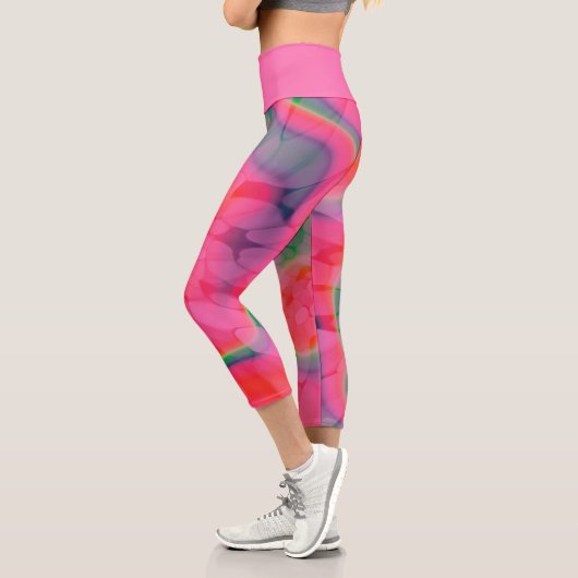 Wassermelone-Krawatte Capri Leggings (Links)