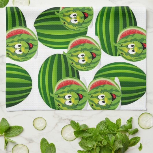 Wassermelone Küchenhandtuch Geschirrtuch (Gefaltet)