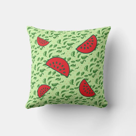 Wassermelone Leaf Kissen (Rückseite)