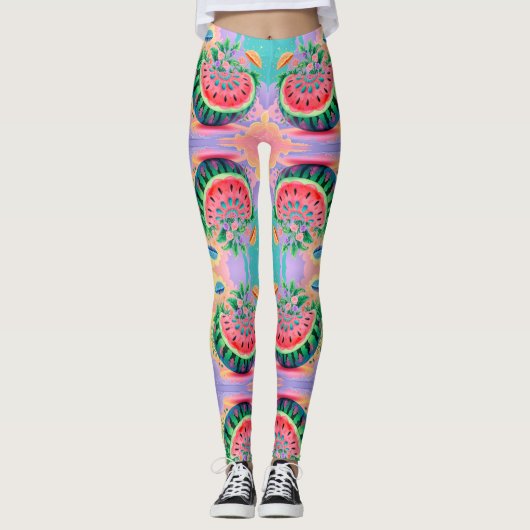 Wassermelone Leggings (Vorderseite)