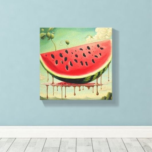 Wassermelone Leinwanddruck (Insitu (Holzboden))