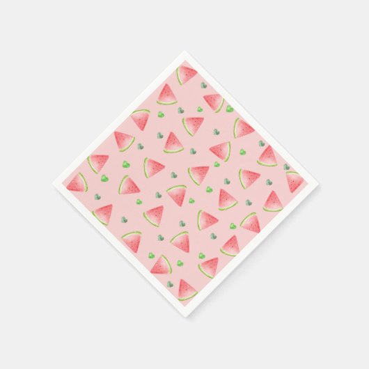 Wassermelone Liebe Pattern Serviette (Ecke)