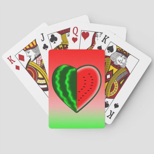 Wassermelone-Liebe Spielkarten (Rückseite)