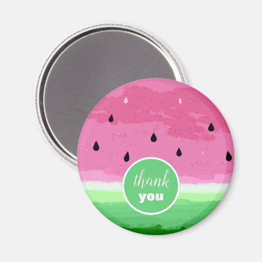 Wassermelone Magnet (Vorderseite/Rückseite)