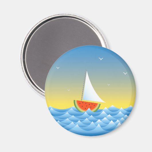 Wassermelone Magnet (Vorderseite/Rückseite)