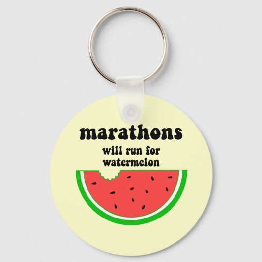Wassermelone-Marathon Schlüsselanhänger (Vorderseite)