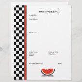 Wassermelone Markierte, benutzerdefinierte Rezepts (Vorne/Hinten)