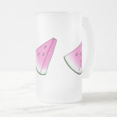 Wassermelone Mattglas Bierglas (VorderseiteRechts)
