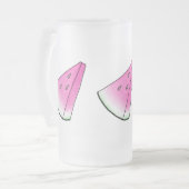 Wassermelone Mattglas Bierglas (Vorderseite Links)