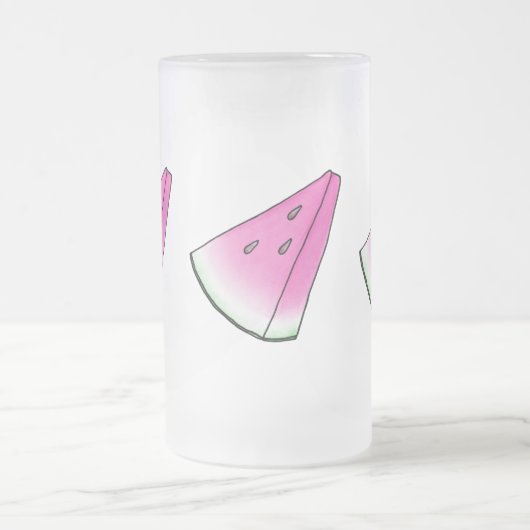 Wassermelone Mattglas Bierglas (Mittel)