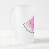 Wassermelone Mattglas Bierglas (Vorderseite Links)