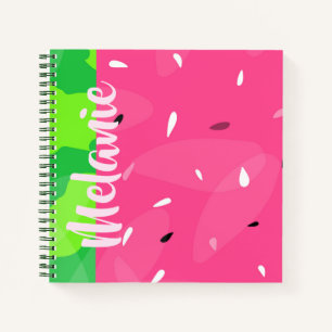Wassermelone Melon Seeds Pink Green Personalisiert Notizblock