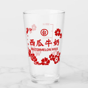 Wassermelone Milchglas Glas