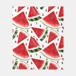 Wassermelone Minimalistisches Design Fleecedecke