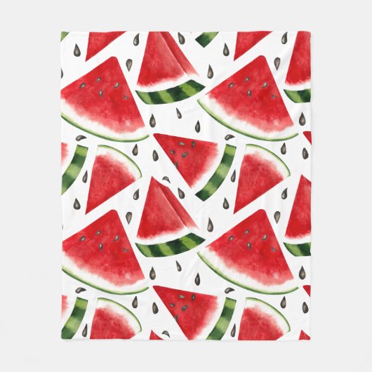 Wassermelone Minimalistisches Design Fleecedecke (Vorderseite)