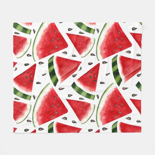 Wassermelone Minimalistisches Design Fleecedecke (Vorderseite (Horizontal))