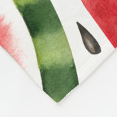 Wassermelone Minimalistisches Design Fleecedecke (Ecke)